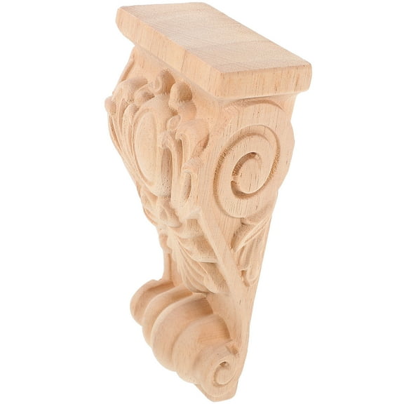 Topbathy European Style Carved Wood Capitals and Corbels Decorative Wooden Corbel 2pcs G006 Crafts