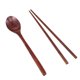thumbnail image 4 of 1 juego de palillos y cucharas de madera, vajilla japonesa hecha a mano (color intenso), 4 of 6
