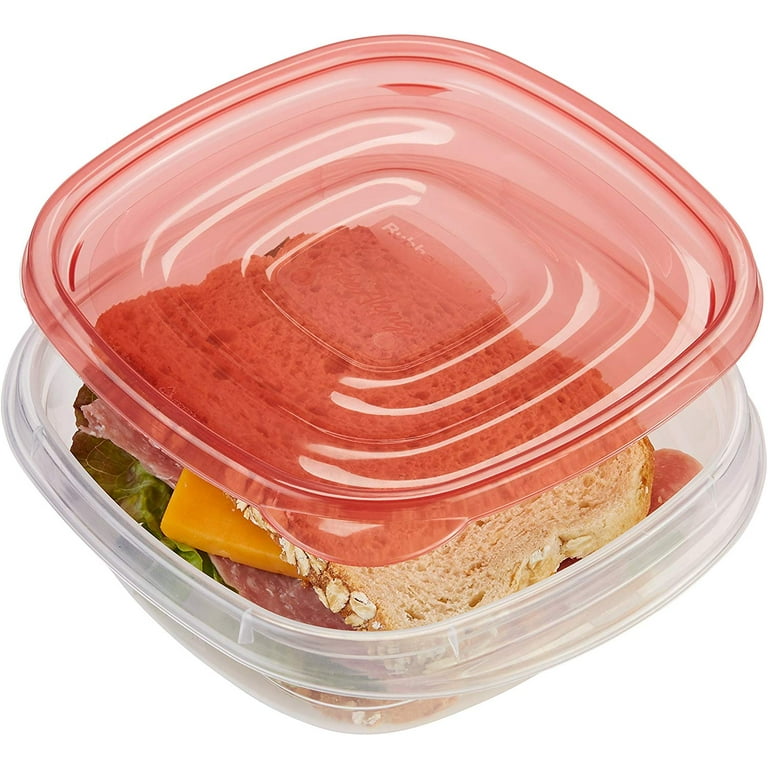 Rubbermaid TakeAlongs Food Storage Containers, Red, 40 Piece Set