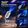 thumbnail image 6 of HD Smart Dynamic 5D Holographic Night Light Projector, 360° USB Powered Galaxy Ocean Projector with 12 Films, 6 of 7