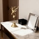 thumbnail image 4 of Adorno de Navidad con alce – Figurita de resina blanco dorado negro con pañuelo rojo rosa, acabado mate elegante, decoración para la mesa de fiesta en casa de 12,4", centro de mesa festivo, regalo, 4 of 6