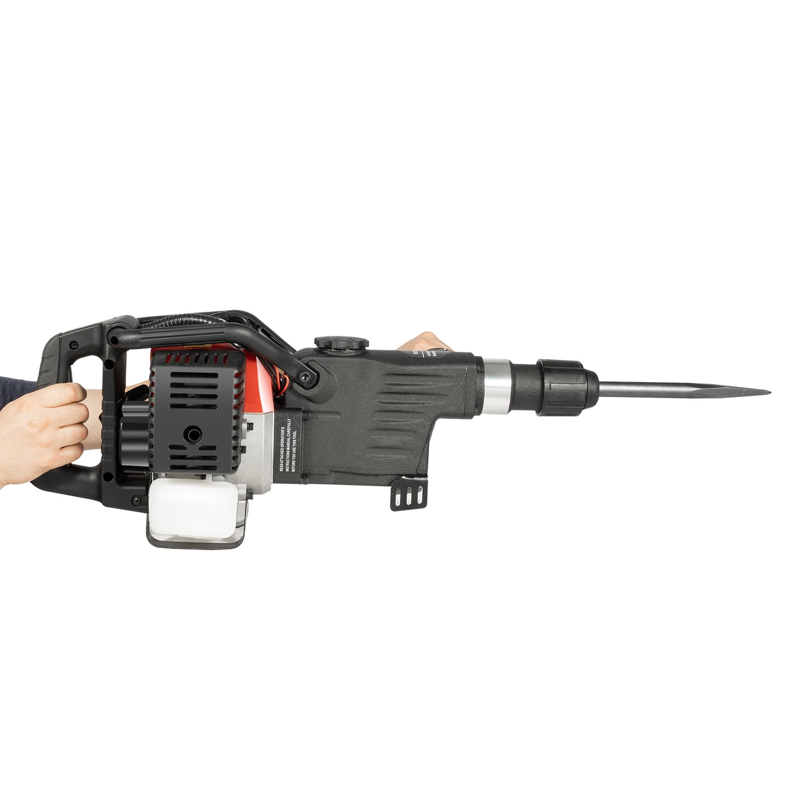 33CC 2-Stroke Gas Hammer Drill, 30J 1000W 3-in-1 Cordless Demolition Tool, for Concrete Brick Rock
