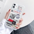 thumbnail image 1 of Funda De Etiqueta De Código De Barras iPhone 11 Pro Max 12 Mini Xs Xr 6 6S 7 8 Plus SE 2020 Protectora Transparente Suave Gao Jiahui unisex, 1 of 2