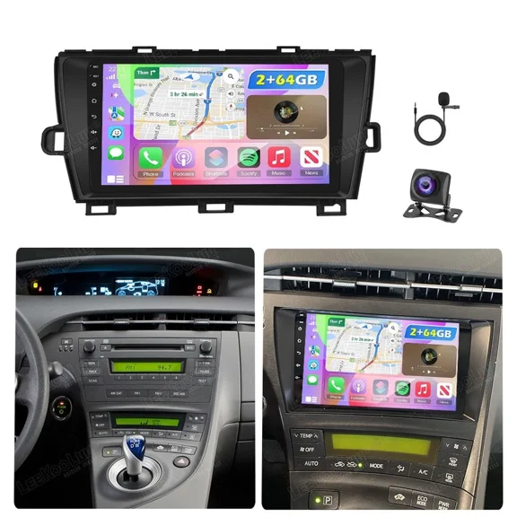 Car Stereo Radio Compatible for Toyota Prius 2010-2015 Android 15 Car Player with Carplay/Android Auto WiFi Bluetooth Steering Wheel Control Mirror Link 9-inch GPS Navi Head Unit 4GB 64GB