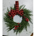 thumbnail image 6 of 4Pcs 10.24Inch Christmas Mini Wreath for Cabinet, Artificial Snowy Cedar Garland with Bow Ribbon, Small Xmas Hanging Wreath for Kitchen Cabinets, Windows, Doors, Farmhouse Holiday Decorations, 6 of 8