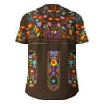thumbnail image 5 of Nmnitkp Women's Mexican Shirts Crew Neck Casual Summer Blouse, Boho Embroidered Peasant Tops Short Sleeve Shirts Casual Blouse Loose Tunics Blouses, 5 of 5