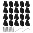 thumbnail image 1 of Unique Bargains Desk Partition Clips for 2-18mm Thick Partition Guard Bracket Support for Holding Screen, Black 20pcs, 1 of 6