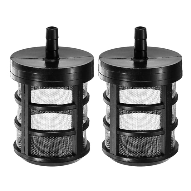 Filtros de manguera domésticos Uxcell de 2 paquetes con conexión de espiga de 1/2 (8 mm), colador de manguera de jardín de acero inoxidable de 60 mallas