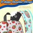 thumbnail image 5 of Strawberry and Heart White Pattern 17" Waterproof Oxford School Backpacks for Teens, S-Shape Padded Straps, for School, Travel, Hiking, Camping, 5 of 5