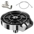 thumbnail image 2 of Automatic Faucet Glass Rinser Stainless Steel Metal Bottle Washer with Tee Connector and Water Pipe Coffee Cup Cleaner Tool Kitchen Sink Accessories for Home Bar Restaurants, 2 of 8