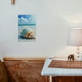 thumbnail image 3 of Chic Seashell Metal Wall Art - Waterproof & Weather-Resistant Tin Sign for Home, Cafe, Restaurant Decor - Easy Hang Nautical Shell Poster, 3 of 8