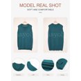 thumbnail image 4 of Asyoly Women's Sleeveless Knitted Sweater Vest Casual Solid Color V Neck Pullover Sweater Knitwear Vest, 4 of 6