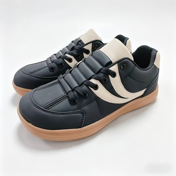 Men’s Wide Toe Casual Skate Sneakers Breathable Lightweight Lace Up Walking Shoes with Non Slip Sole for Outdoor Travel Daily Comfort Streetwear Shoes