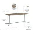 thumbnail image 5 of 72W Office Conference Table with Metal Base in Modern Hickory - Engineered Wood, 5 of 6