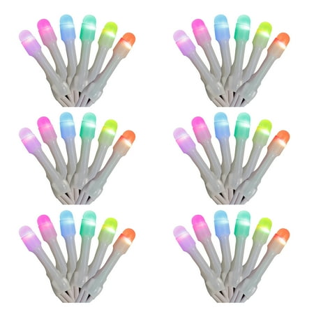 Home Heritage Luminations Christmas Holiday Party Lights Twinkly App Control 7 String of Icicle Style 50 RGB LEDs (6 Pack)
