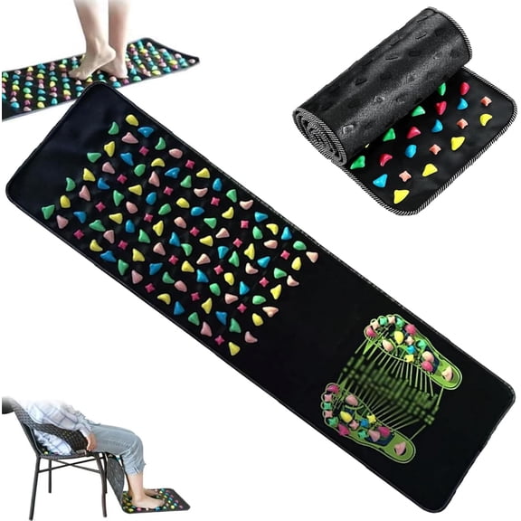 Shumeijian Feet Mat, Foot Massage Mat Reflexology Walk Stone Road, Foot Acupressure Mat, Non-Slip Acupressure Foot Pad, Or Long Sitting Workers, Multifunctional Waterproof Standing Mat