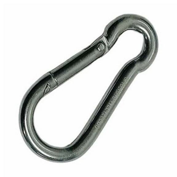T316 Stainless Steel 1/4" Carabiner Spring Snap Hook Marine 180 Lbs WLL