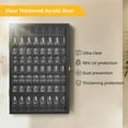 thumbnail image 3 of Ymokee Large Wall-Mounted Curio & Shot Glass Display Case 72 Slots with Acrylic Lockable Door & Removeable Shlves for Home, 26.85" x 17.5" x 3.35", Black, 3 of 9