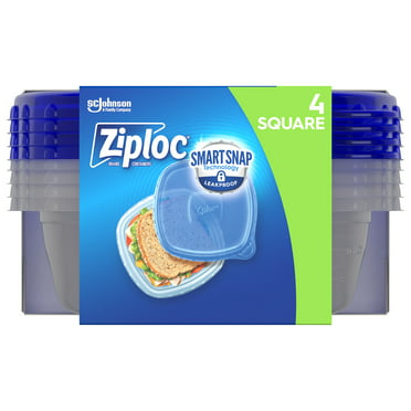 Ziploc® Brand, Food Storage Containers with Lids, Smart Snap Technology ...