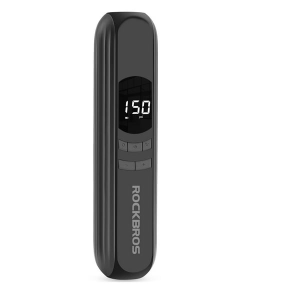 ROCKBROS Electric Bike Pump, 150 Psi Tire Inflator Portable Air Compressor with Pressure Indicator and Self-Auto-Stop Detactor