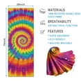 thumbnail image 2 of Rainbow Tie Dye Spiral Dot Pattern Hot Yoga Mat Towel Non Slip for Hot Yoga - Quick-Drying Yoga Mat Cover with 4 Corner Pockets with Travel Bag - Hot Yoga Towel Non Slip 74"x26", 2 of 6