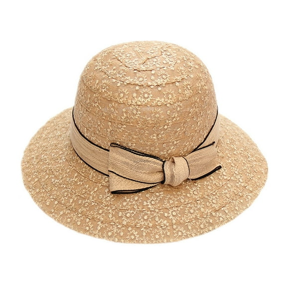 Wide Brim Hat Women Women Foldable Solid Color Church Hat Ruffles Wide Cap Kentucky Derby Hat Hat for Women Summer Sun Hat Women
