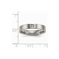 thumbnail image 6 of Titanium Polished Flat Comfort Back CZ Ring, 6 of 10