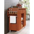 thumbnail image 4 of Hodedah Kitchen Island with Spice Rack plus Towel Holder in Cherry Wood, 4 of 8