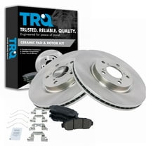 TRQ Front Brake Pad & Rotor Kit Brake Pads Brake Rotor Ceramic Fits Select 2011-2014 Honda Odyssey