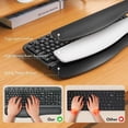 thumbnail image 3 of Ergonomic Wireless Keyboard and Mouse Combo, Leather Cushioned Palm Rest, Wave Keys, Silent Typing, 2.4G Lag-Free-Wagpak, 3 of 9