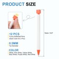 thumbnail image 2 of 12PCS Funny Rollerball Pens, 0.5mm Interesting Writing Pen Black Gel Ink Pens Cute Answers Questions Choose ABCD Rotation Decompression for Gift Friends, 6 Color White Tone, 2 of 7
