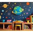thumbnail image 3 of Colorful Space Themed Backdrop Banner with Planets Stars and Rockets for Kids Room Decor Party Supplies Photography Props and Classroom Decoration, 3 of 7