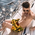 thumbnail image 2 of luoweisi Men's Beach Shorts Quick Dry Swim Trunks with Mesh Lining Sunflower L, 2 of 5