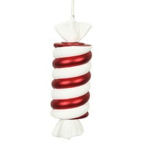 Vickerman 12" Red and White Twisted Candy Christmas Ornament, Pack of 2