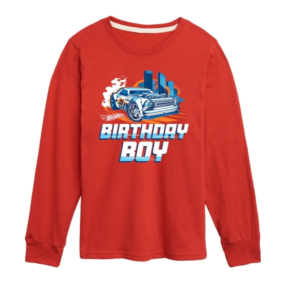 Hot Wheels - Birthday Boy Long Sleeve Graphic T-Shirt