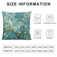 thumbnail image 5 of JEUXUS Flowers Decorations Large Almond Blossom Classic Impressionist Floral Plush Pillowcase White, 5 of 5