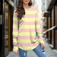 thumbnail image 2 of T Shirts For Women Long Sleeve Top Round Neck Basic Fashion Printed Tshir Thumbhole Tunic Tshirts, 2 of 5