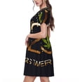 thumbnail image 2 of Goofa 2025 And Merry Christmas Pattern Women Summer Short Sleeve Midi Dress with Pockets Casual Aline Flowy Tshirt Dress Vocation Beach Sundress, 2 of 6