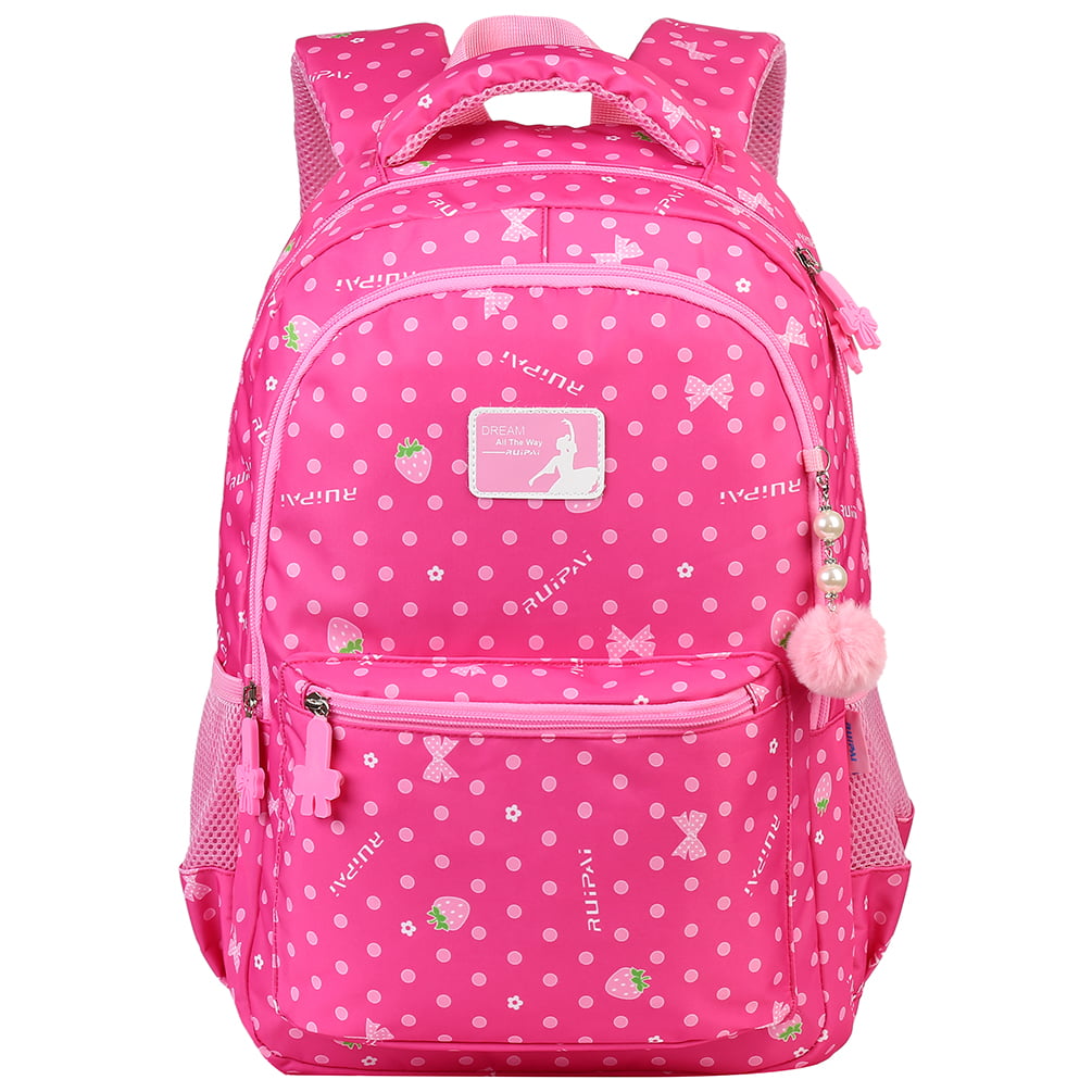 Vbiger Girls School Backpack Cute Adorable Kids Backpack Elementary Dot ...