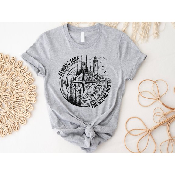 Selvi Adventure Graphic T-Shirt Mountain Hiking Camping Outdoor Travel Style, Full size S-5XL