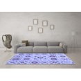 thumbnail image 3 of Ahgly Company Indoor Rectangle Abstract Blue Modern Area Rugs, 8' x 10', 3 of 4