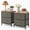 Dark Green, variant on TrumanPick 2-Drawer Fabric Storage Dresser, Fabric Nightstand for Bedroom Set of 2, Small Dresser for Closet Dorm 11.8"D x 18"W x 20"H, Light Green