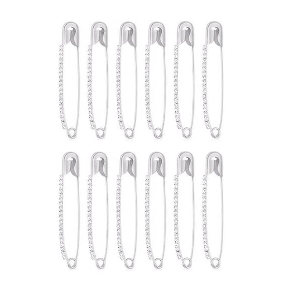 Rhinestone Safety Pin Brooch Decorative for Womens Clothing Skirts Scarf Ideal for Fashionable Outfits