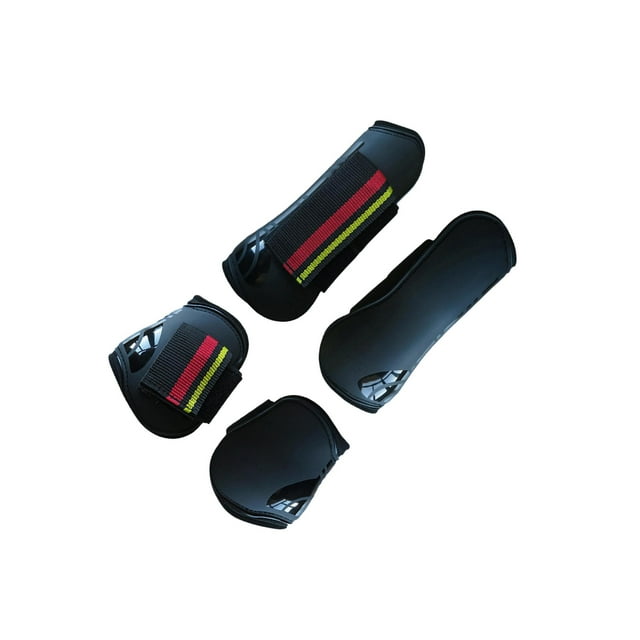 Langgg 4 Pcs Tendon de Cheval pour Bottes Enveloppements pour Compétitions d'Équitation Performance Bleu Noir