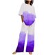 thumbnail image 1 of Conjunto Corto para las Mujeres Casual Suelto Encaje Casa Pantalones Impresos Y Blusa de Cuello Redondo de Dos Piezas, 1 of 7