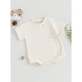 thumbnail image 3 of Bagilaanoe Newborn Baby Boy Rompers Short Sleeve Bodysuits 3M 6M 9M 12M 18M Infant Casual One Piece Short Jumpsuit, 3 of 9