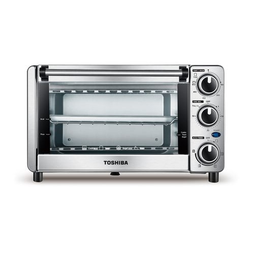 Toshiba MG12GQNCHSS 4 Slice Toaster Oven, Stainless Steel