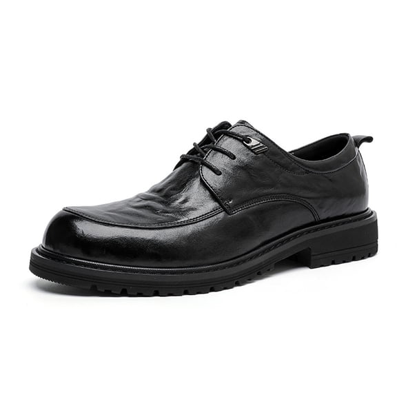 Leather Shoes Men's Business Formal Wear Men's Shoes First Layer Cowhide Derby Shoes Men's Leather Shoes Genuine Leather Wedding Shoes