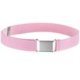 thumbnail image 1 of Kids Elastic Adjustable Strech Belt With Silver Square Buckle - Light Pink, 1 of 4