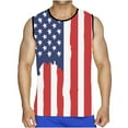 thumbnail image 2 of cllios Men's 4th of July Tank Tops Patriotic Stars and Stripes Graphic Tees Comfortable Crewneck Top Vintage Sleeveless T Shirt Vest, 2 of 5